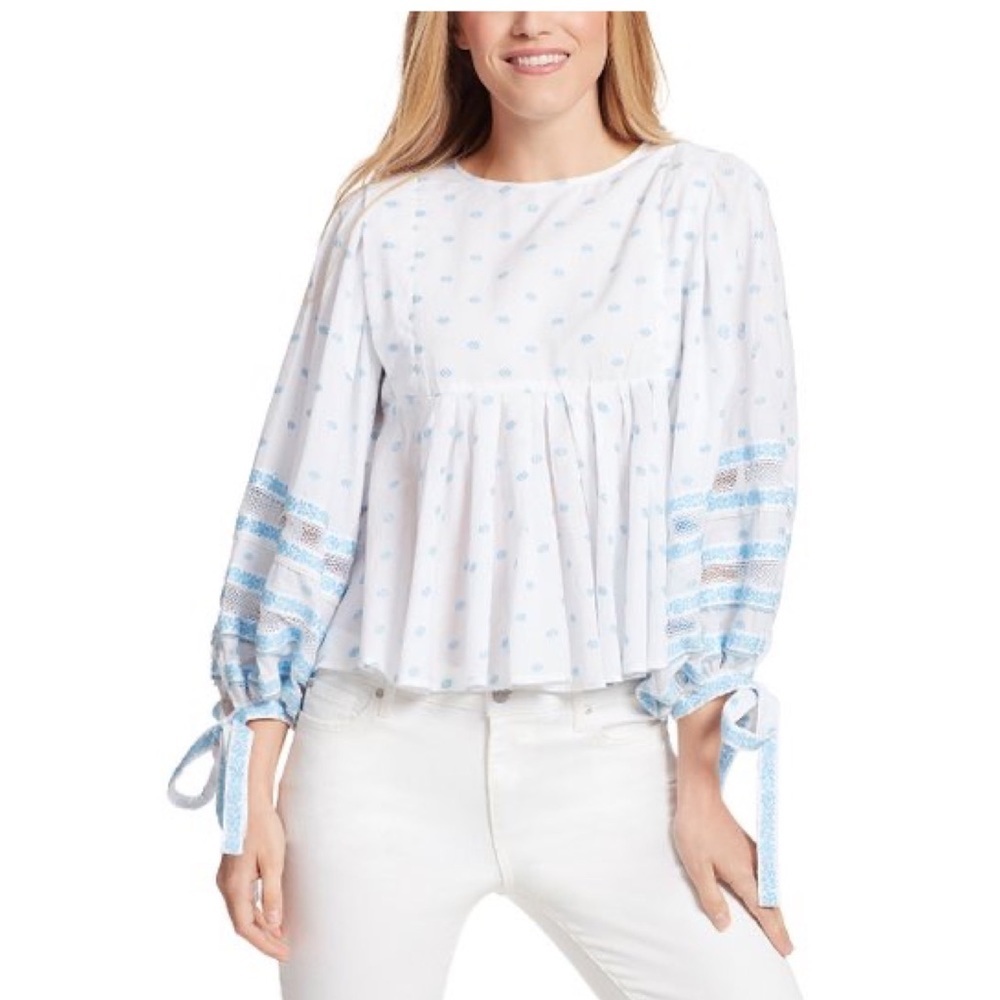 Ella Moss Waverly Puff Long-Sleeve Top L NWT